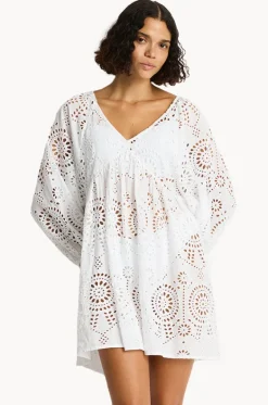 Dresses^Sea Level Ibiza Boho Short Dress White