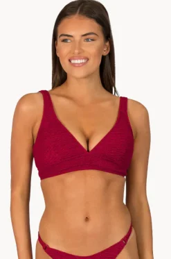 Bikini Tops^Baku Ibiza D/DD Cup Longline Bra Scarlet