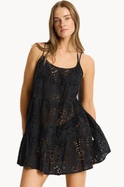 Dresses^Sea Level Ibiza Tie Back Short Sundress Black