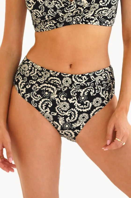 Bottoms^Moontide Imperial High Ruched Front Pant Black