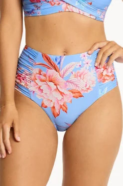 Bottoms^Sea Level Indochine Gathered High Waist Pant Light blue