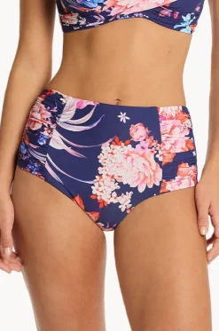 Bottoms^Sea Level Indochine Gathered High Waist Pant French navy