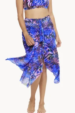Sarongs^Togs Swimwear Jaipur Mesh Frill Skirt Purple/multi