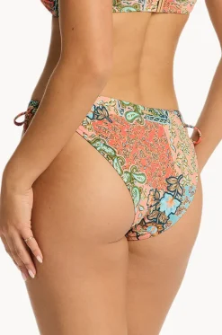 Bottoms^Sea Level Java Tie Side Cheeky Pant Coral