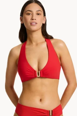 Bikini Tops^Jets et D/DD Cup Halter Rosso