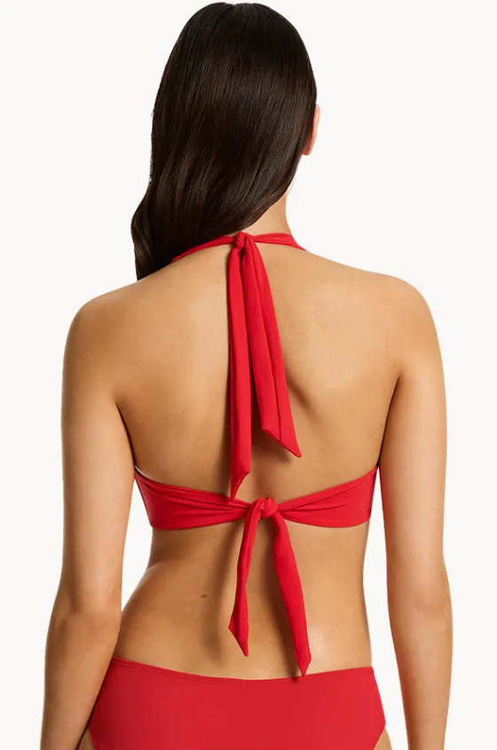 Bikini Tops^Jets et D/DD Cup Halter Rosso