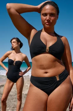 Bikini Tops^Jets et D/DD Cup Halter Black