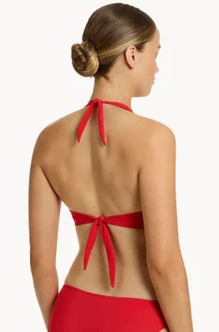 Bikini Tops^Jets et D/DD Twist Front Bra Rosso