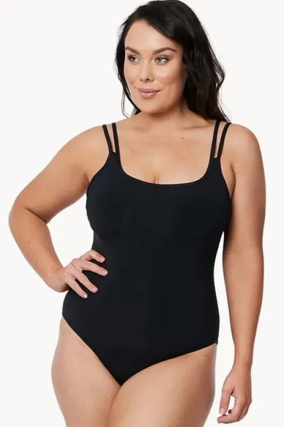 One Pieces^Jets et Double Strap One Piece Black