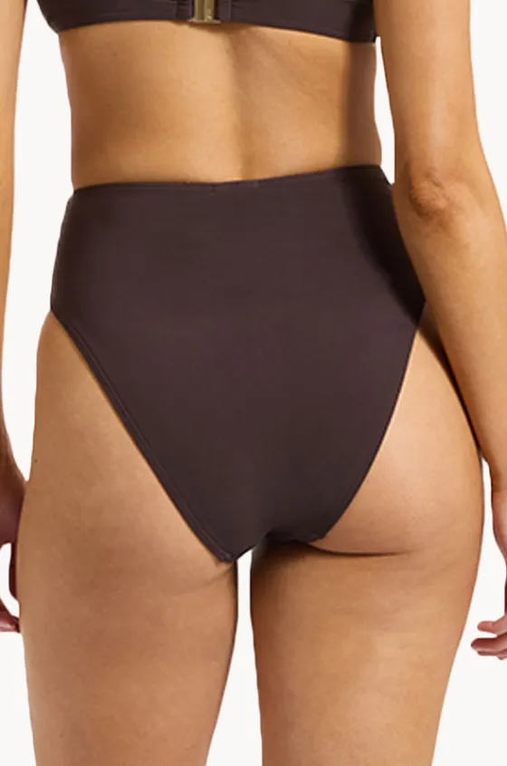 Bottoms^Jets et High Waist High Leg Pant Chocolate