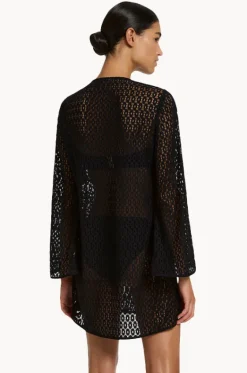 Overswim^Jets et Stretch Lace Kaftan Black