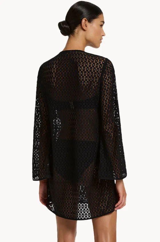 Overswim^Jets et Stretch Lace Kaftan Black