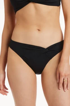 Bottoms^Jets et Twist Front Pant Black