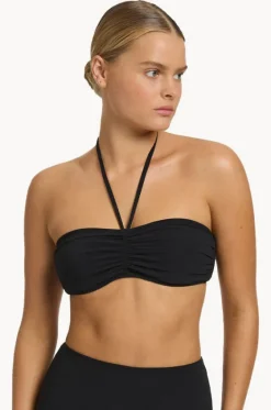 Bikini Tops^Jets et Underwire Bandeau Halter BLACK