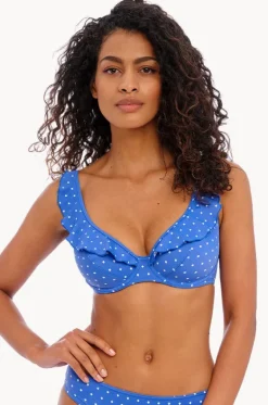 Bikini Tops^Freya Jewel Cove E Cup Frill Plunge Bra Azure