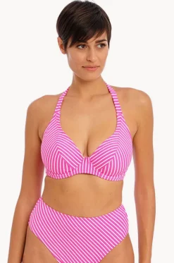 Bikini Tops^Freya Jewel Cove F Cup Halter Raspberry/white