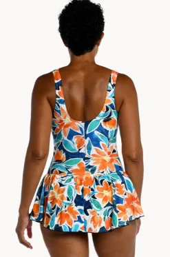 One Pieces^Maxine Joy Blooms Swim Dress Blue/Coral