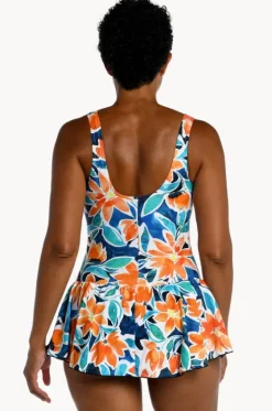 One Pieces^Maxine Joy Blooms Swim Dress + Blue/Coral