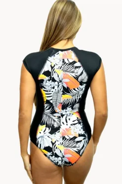 Rashies & Sunsuits^Salty Ink Kailani Reef Short Sleeve Sunsuit Coral