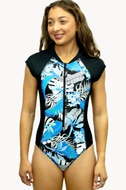 Rashies & Sunsuits^Salty Ink Kailani Reef Short Sleeve Sunsuit Blue