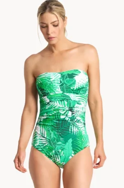 One Pieces^Jantzen Keanu E/f Cup Bandeau One Piece Green