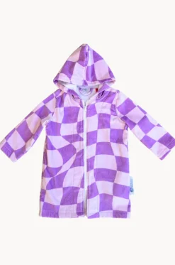 Towel Robes & Ponchos|Towel Robes & Ponchos^Back Beach Co Kids Ocean Drifter Hooded Towelling Robe 5-7Y Purple