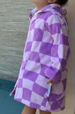 Towel Robes & Ponchos|Towel Robes & Ponchos^Back Beach Co Kids Ocean Drifter Hooded Towelling Robe 3-5Y Purple