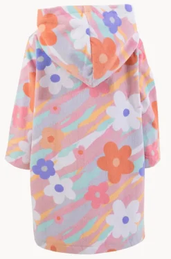 Towel Robes & Ponchos|Towel Robes & Ponchos^Back Beach Co Kids Petal Splash Hooded Towel Robe 5-7Y Multi