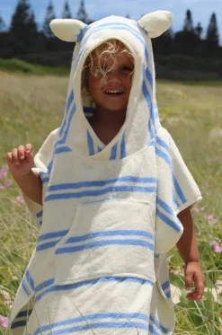 Towel Robes & Ponchos|Towel Robes & Ponchos^Sunny Life Kids Sammy The Seagull Hooded Towel Blue/White