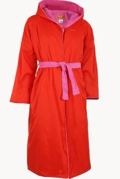 Towel Robes & Ponchos|Towel Robes & Ponchos^Rappco Kids Waterproof Hooded Towelling Robe 3-9Y Orange/pink