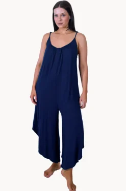 Playsuits^J.valdi Kira Slub Flowy Jumpsuit Navy
