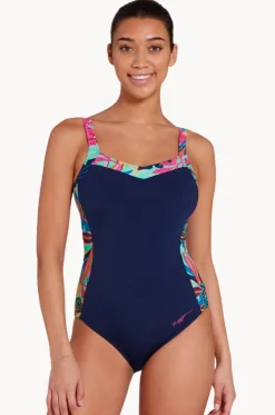 One Pieces^Zoggs Kuringai Ankor Clipback One Piece Navy/multi