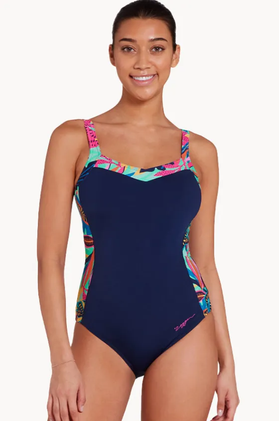 One Pieces^Zoggs Kuringai Ankor Clipback One Piece Navy/multi
