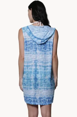 Overswim^J.valdi La Onda Sleeveless Zip Hoodie Blue/white