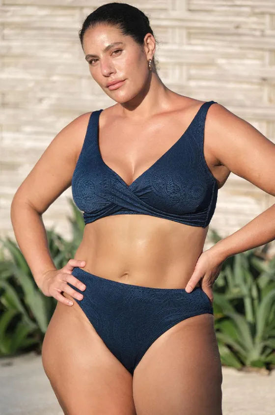Bikini Tops^Artesands La Traviata Delacroix Cross Front Bra Navy