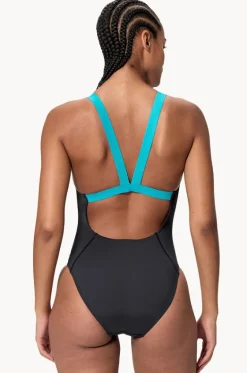 One Pieces^Speedo Leaderback One Piece Black/Blue