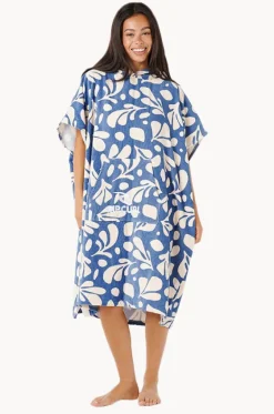 Towel Robes & Ponchos|Towel Robes & Ponchos^Rip Curl Leaf Mixed Hooded Towel Blue/natural