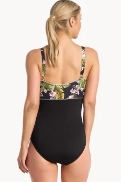 One Pieces^Poolproof Leafique Splice One Piece Black