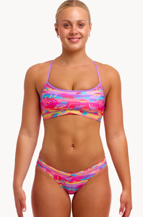 Bikini Sets^Funkita Leave In Crop Set Pink/purple