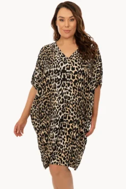Dresses^Sundrenched Leopard Resort Dress Black