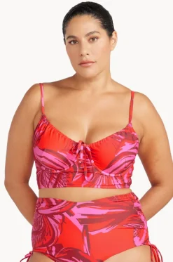 Bikini Tops^Artesands Les Fauves Degas D/DD Cup Midriff Bra Red