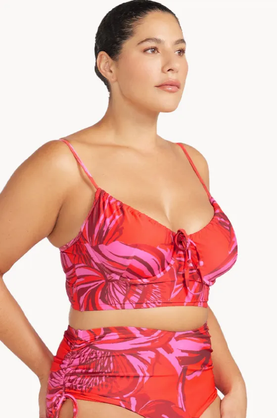 Bikini Tops^Artesands Les Fauves Degas D/DD Cup Midriff Bra Red