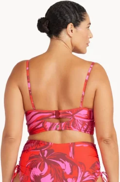 Bikini Tops^Artesands Les Fauves Degas D/DD Cup Midriff Bra Red