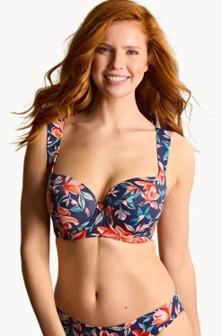 Bikini Tops^Panache Liliflora F Cup Bette Balconette Bra Navy/red