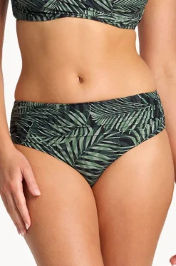 Bottoms^Sunseeker Lombok Ruched Mid Rise Pant Black