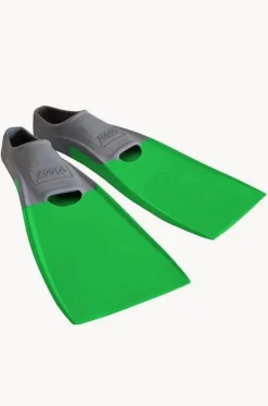 Swim Fins^Zoggs Long Blade Swim Fins - Size US 7-8 Green