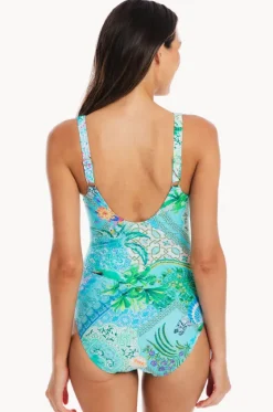 One Pieces^Togs Swimwear Lucca Surplice One Piece Aqua