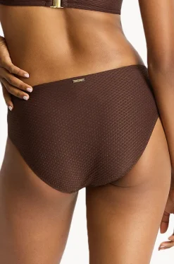 Bottoms^Sea Level Luminara Mid Bikini Pant Cocoa
