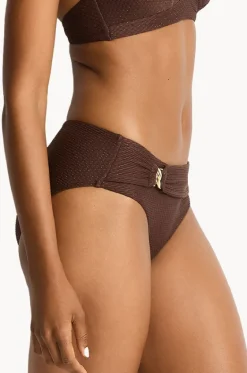 Bottoms^Sea Level Luminara Mid Bikini Pant Cocoa