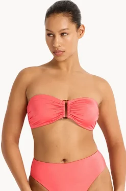 Bikini Tops^Monte u0026 Lou Lustre Bilgola Bandeau Calypso